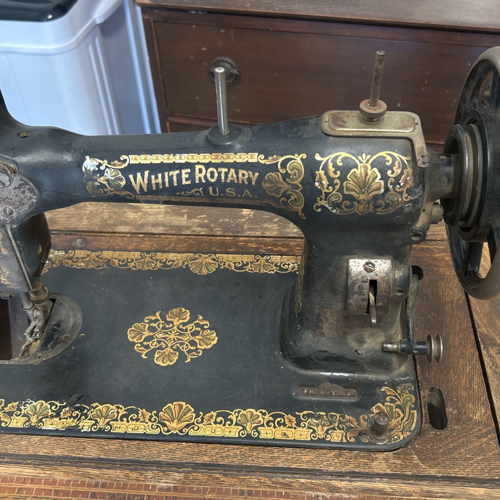 Antique Hideaway Sewing Machine