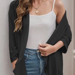 Solid Ruffles Knit Cardigan