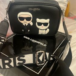 KARL LAGERFELD PARIS CAMERA Crossbody Bag 2-COMPARTMENT 