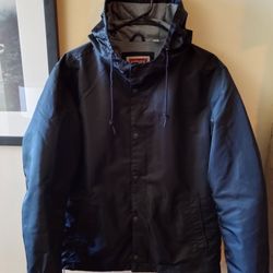 🔥 ONLY $60!! EXX COND MED BLK LEVI'S LINED&HOODED VERY NICE RAIN JACKET!  OFFERS?🔥