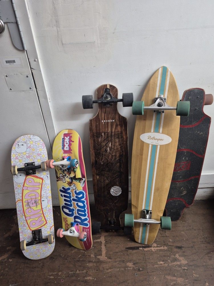 Longboards And Skateboards