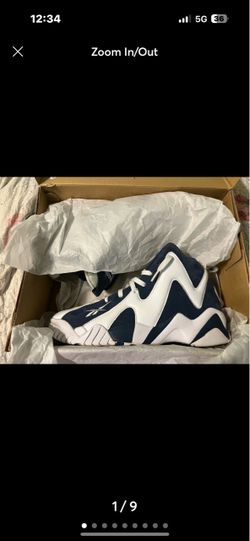 Reebok Kamikaze II Batik Blue White Navy Mens Size 11.5 Used with Box