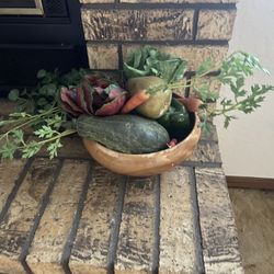 fake plant and vegetables