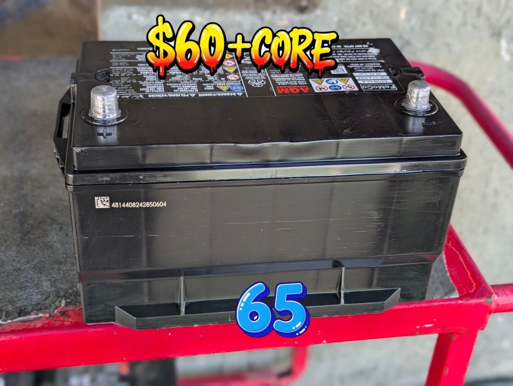 AGM Car Battery Group Size 65