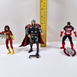 Marvel Universe 3.75 Spider-woman, Thor, & U.S. Agent Captain  America Figures