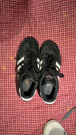 Adidas Black Sneakers with White Stripes samba