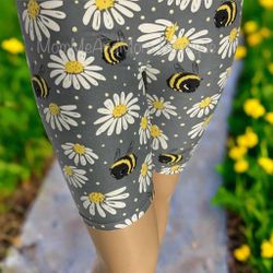 NEW Womens Bee Biker Shorts (many sizes) Buttery Soft High Waisted 