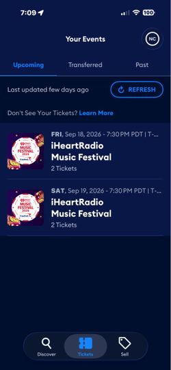 2 IHeart Music Festival tickets