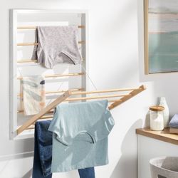 NEW WALL MOUNTED DRYING RACK WHITE 