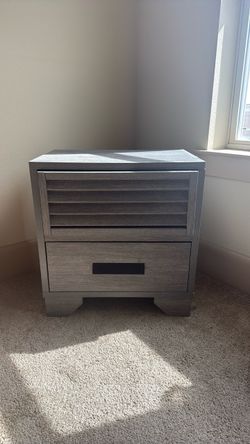 Grey dresser and night stand set