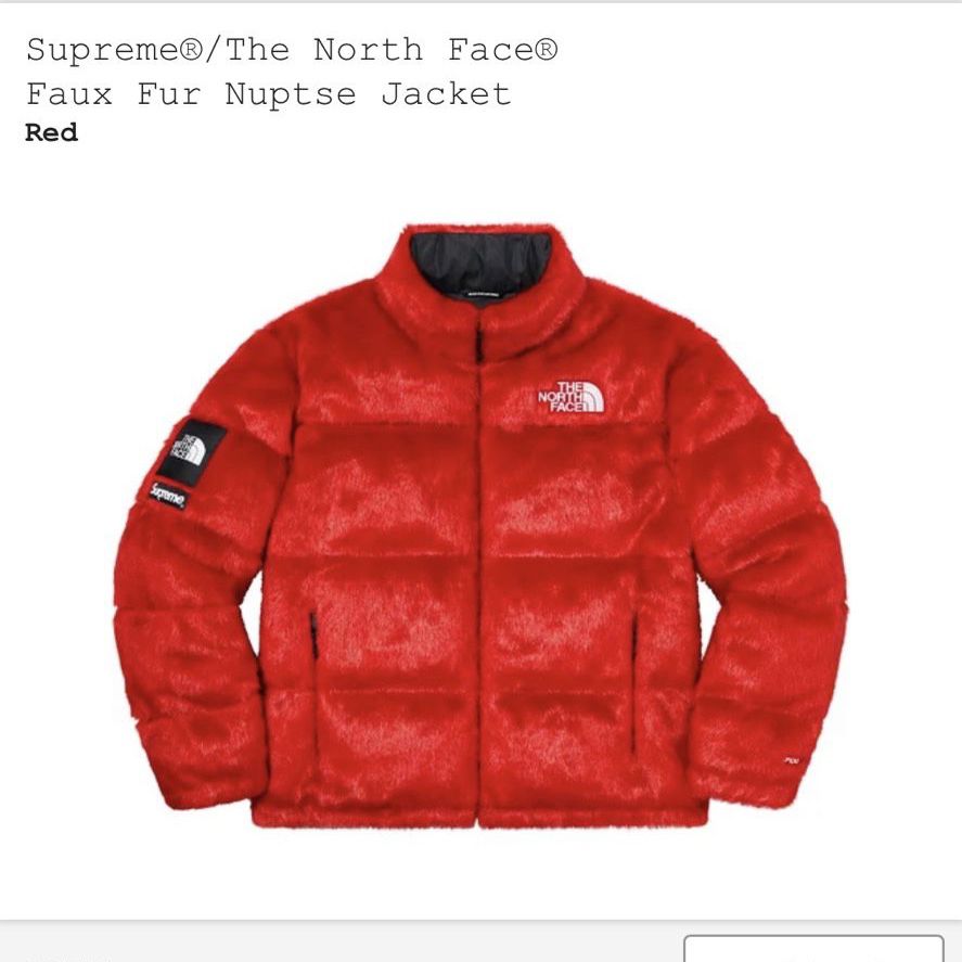 Supreme The North Face Faux Fur Nuptse Jacket (Sold Out) for Sale