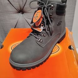 Men's Lugz Charcoal Grey Steel Toe Boots 