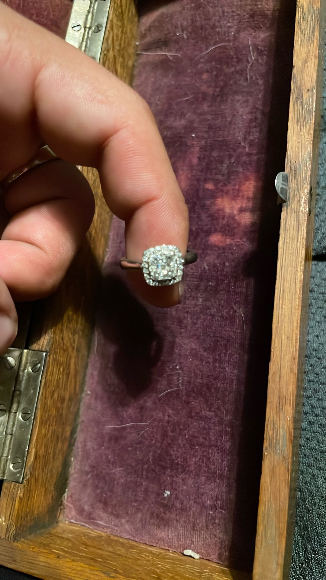 14 K White Gold Diamond Ring