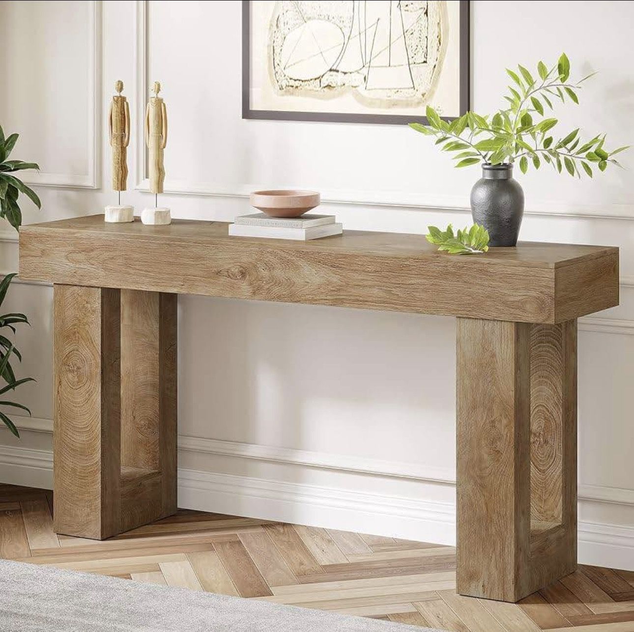 New in the box Tribesigns Farmhouse Console Table, 63-Inch Long Narrow Sofa Table Behind The Couch, Wooden Rectangular Entryway Table for Entrance, Ha