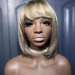 WIG 100% HUMAN HAIR 12”