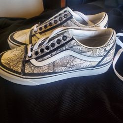 Vans Mens 8-1/2 Hand Drawn Map Of Th Los Angeles Area