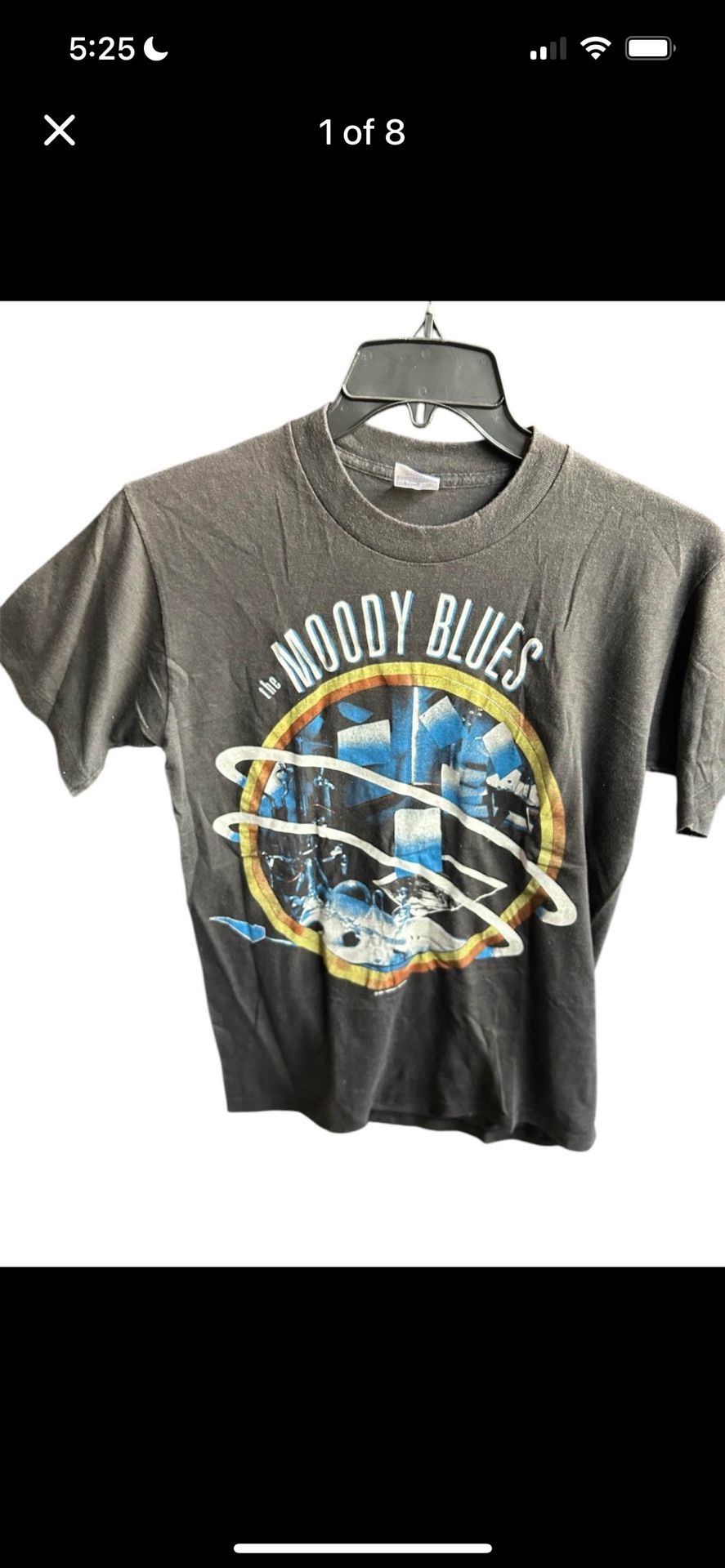Vintage 80s The Moody Blues Live In Concert 1986 Single Stitch T-Shirt USA L