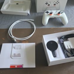 Google Stadia controller Premiere Edition with a Chromecast Ultra