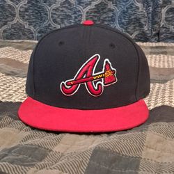 itle: Rare Atlanta Braves Alternate Fitted Hat - Size 7 5/8