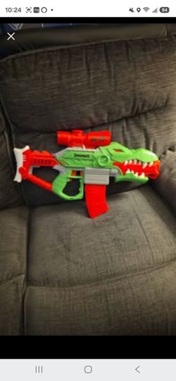 Nerf DinoSquad Rex-Rampage Mororized Dart Blaster 10-Dart clip T-Rex Dinsaur Design
