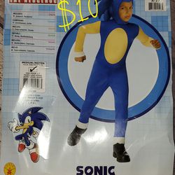Sonic The Hedgehog Boy Costume, Size M
