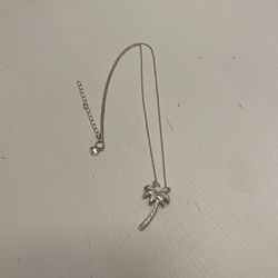 Silver Palm Tree Necklace 