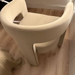 Velvet Khaki Dining Chair