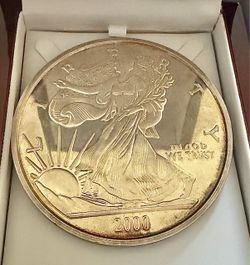 ⭐️ 2000 4 OZ WALKING LIBERTY SILVER EAGLE RARE COLLECTOR COIN ⭐️
