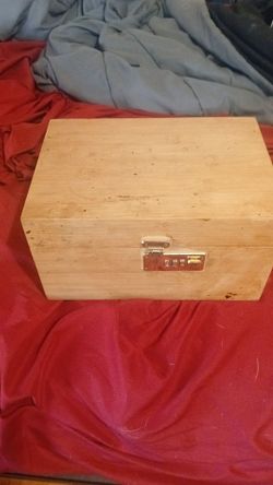 Wooden lock box