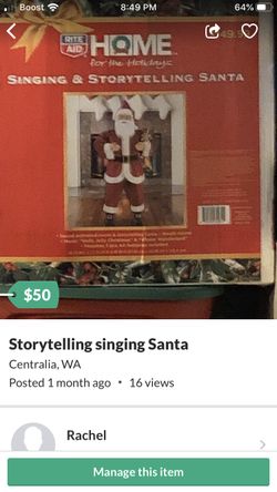 Talking and singing Santa