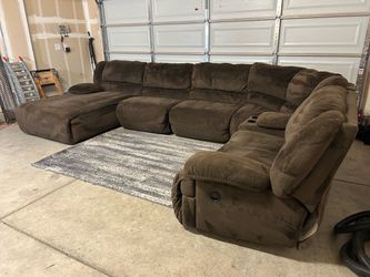 Chocolate Brown 6PC Modular Reclining Sectional - Delivery Available