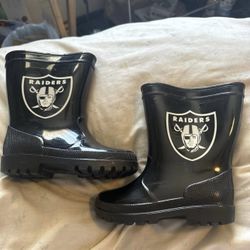 Kids Size 7 Raiders Rain Boots
