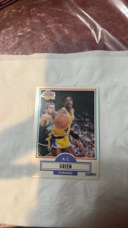 1990 Fleer A.C. Green Lakers Basketball Card