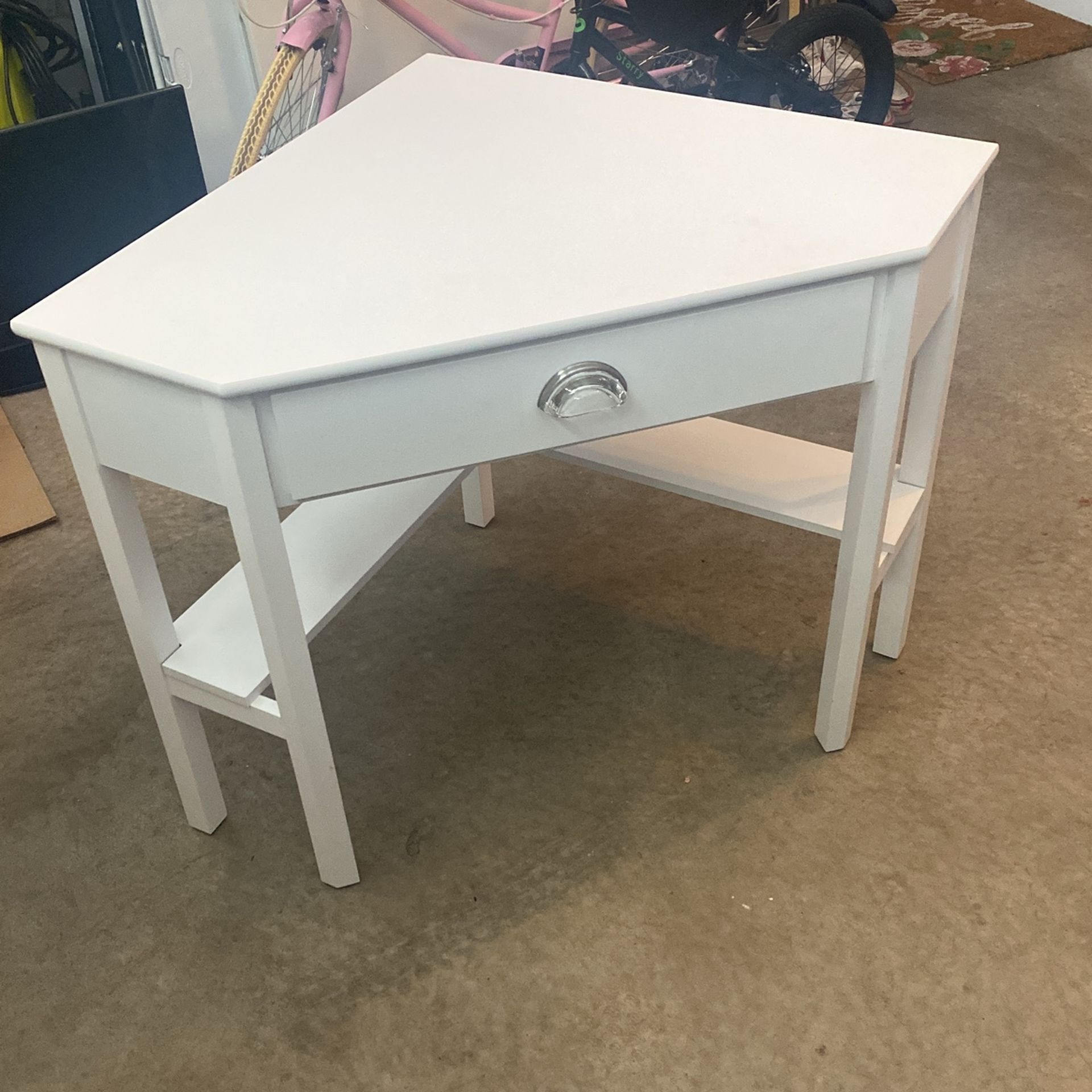 Kids Corner Desk With Draw (white, Good Shape)