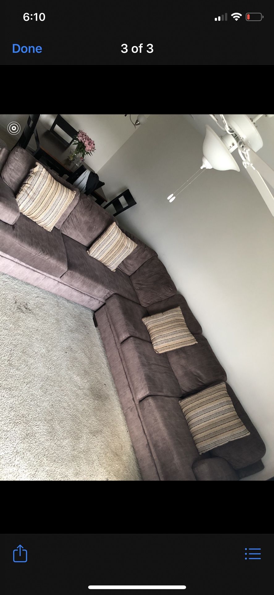 2 piece Sectional couch 1 year old