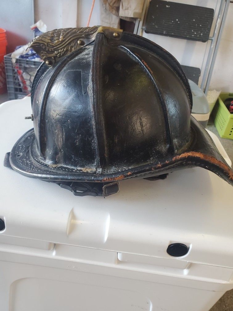 Leather Fire Helmet