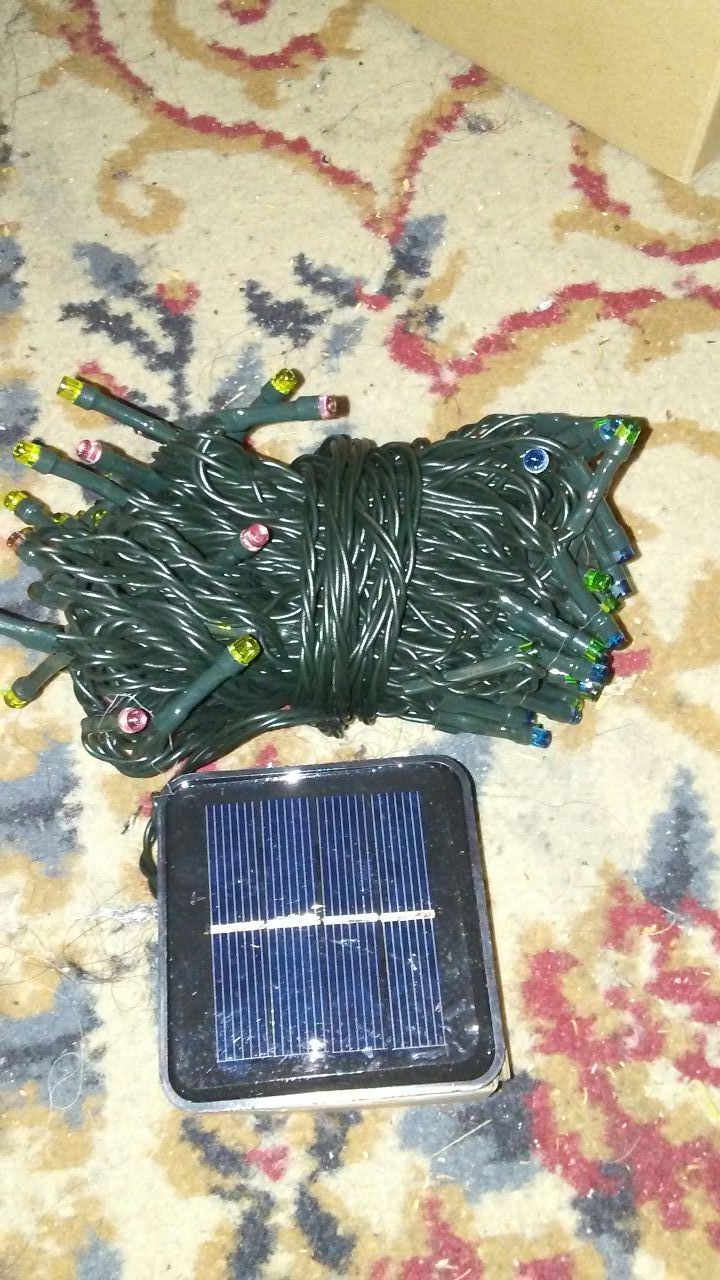 Christmas lights 50ft solar panel