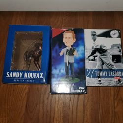 3 Dodger Bobbleheads