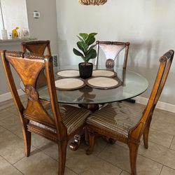 Table Set Along With 4 Chairs