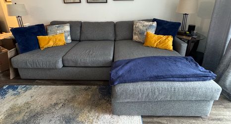 2 Piece Sofa/Chaise with Pillows