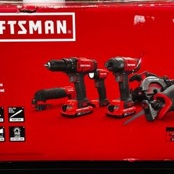CRAFTSMAN V20 20-volt Max 6-Tool Power Tool Combo Kit with Soft Case (2-Batteries and Charger Includ