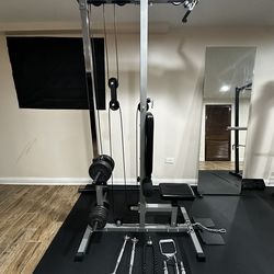 !!! Lat Pulldown Machine / Low Row + 70lbs + Dumbbell handles !!!