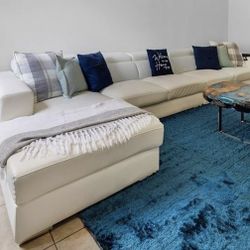 3 Piece White Sectional 