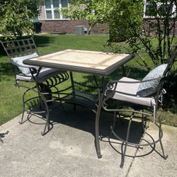 Metal And Tile Bistro Table. This Item Is In Macomb