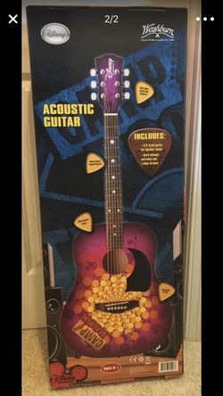 Brand New Disney Camp Rock Acoustic Washburn Wood Guitar— 3/4 size