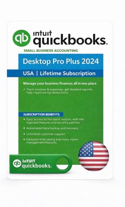 2024 QuickBooks Desktop Pro, 3 Users, Windows PC