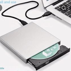 Portable USB CD/DVD Writer with Shockproof Design & Noise Cancelling Technology - White