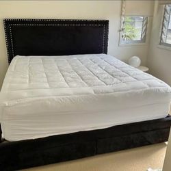 King bed frame and mattress 