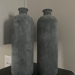 Grey Stone Vase Set