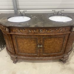 60” Vintage Granite Top Vanity